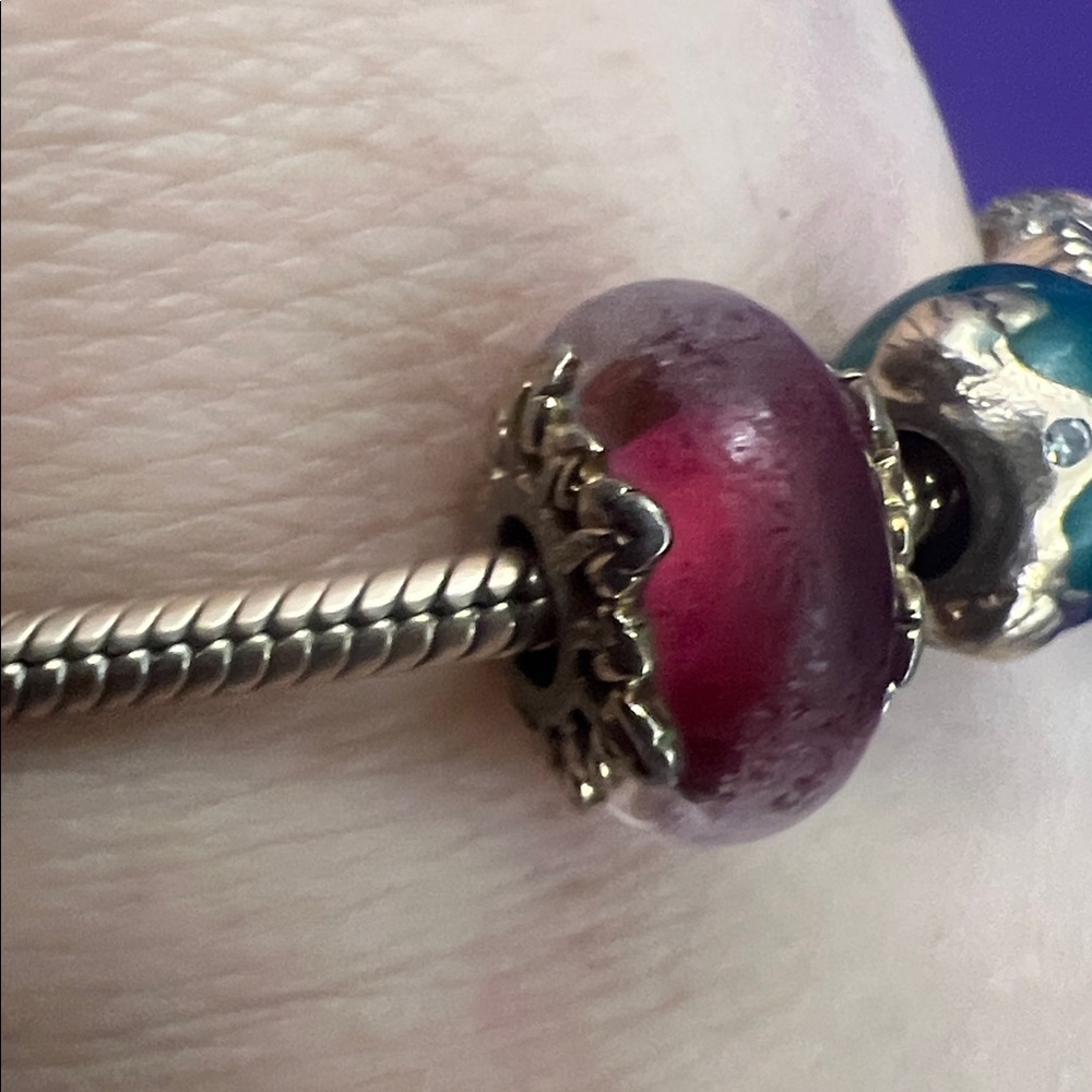 Pandora Gold and Multicolor Charm Bracelet - Picture 7 of 14